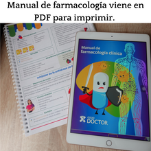 Cargar imagen en el visor de la galería, Farmacología en flashcards (PDF) + Manual de farmacología (PDF)
